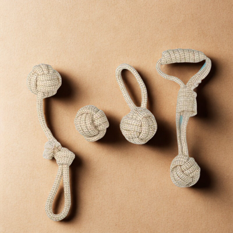 Set Brinquedos Corda Bege